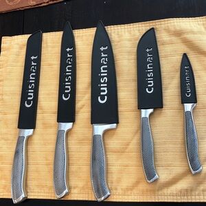 Cuisinart 5 Piece Silver Chef Knife Set, model 502395